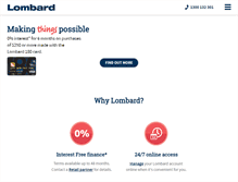Tablet Screenshot of lombardfinance.com.au